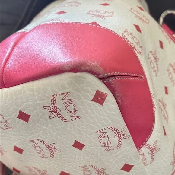 MCM Pink and Cream Tote Bag - Picture 5 of 14